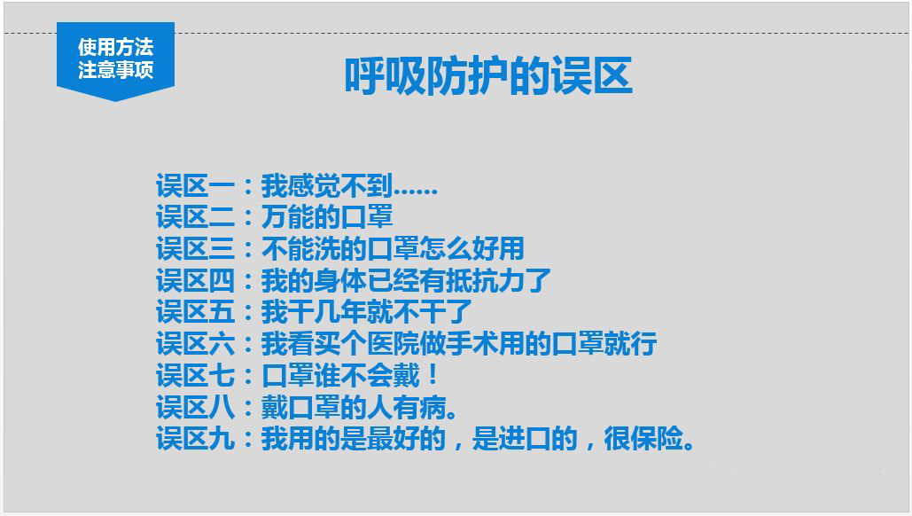 呼吸防护误区
