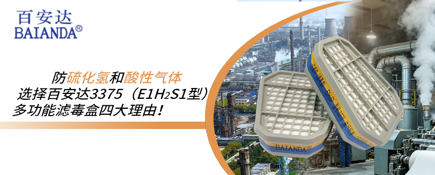  硫化氢  多功能防毒面具  自吸过滤式防毒面具  半面罩  百安达  